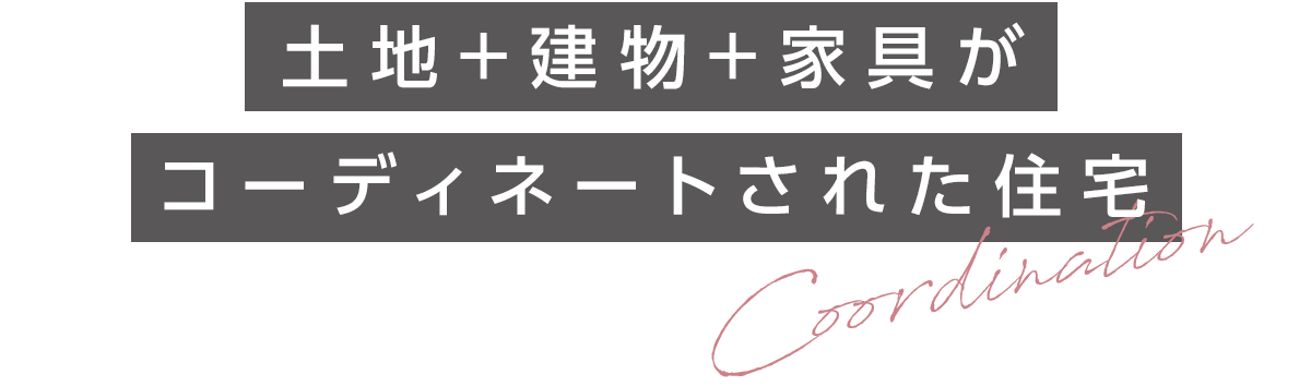 土地＋建物＋家具がコーディネートされた住宅